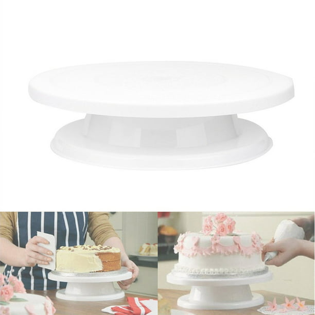 Pink Cake Decorating Rotating Revolving Icing Kitchen Display Turntable Stand 